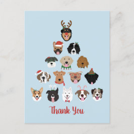 Postal Feliz Pawlidays Perro Árbol de Navidad