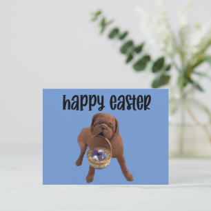 Postal feliz perro de Pascua feliz personalizado