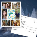 Postal FELIZ PERSONALIZADO de Doodle HANUKKAH 6 FESTIVAL<br><div class="desc">Espero que te guste este diseño de vacaciones. Haga clic en "personalizar" para editar y agregar sus propias fotos y texto al frente y atrás. Revisa mi tienda para ver más artículos a juego como pegatinas, tazas, toallas, papel de envoltura así como otros patrones de vacaciones. ¡Gracias por comprarme! ¡Si...</div>