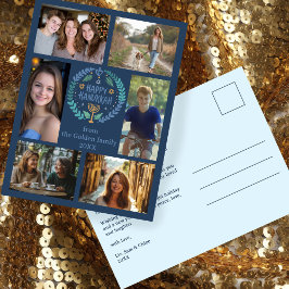 Postal FELIZ PERSONALIZADO de HANUKKAH 6 FESTIVIDAD FOTOG