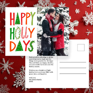 Postal FELIZ PERSONALIZADO de Navidades de navidad de Día
