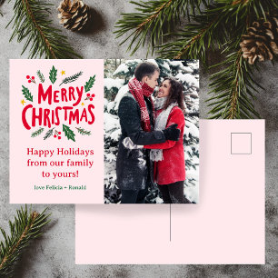 Postal FELIZ PERSONALIZADO navideño de NAVIDAD