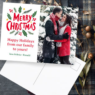 Postal FELIZ PERSONALIZADO navideño de NAVIDAD