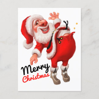 Postal Feliz personalizado navideño Santa