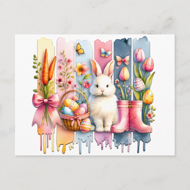 Postal Feliz Pincelada De Pascua  (Anverso)