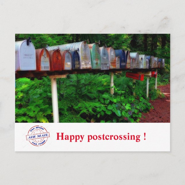 Postal ¡Feliz post-cruce! Boîtes à lettres (Anverso)