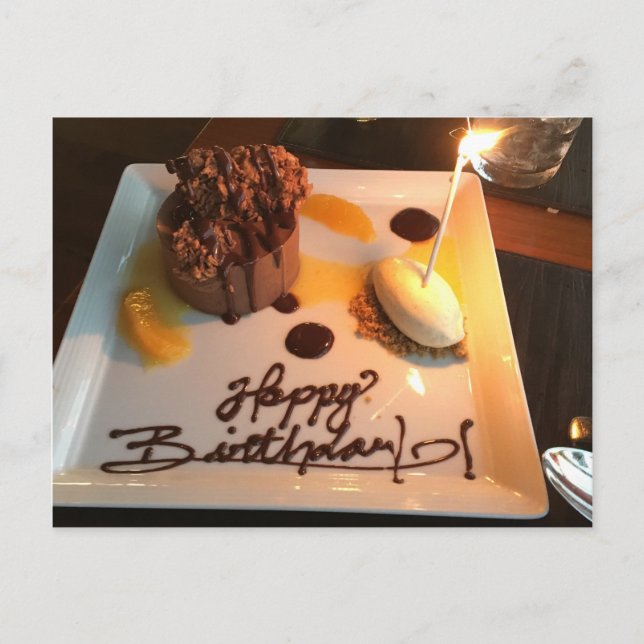 Postal Feliz postre de cumpleaños (Anverso)