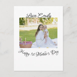 Postal feliz primer día de las madres amor foto nombre ca