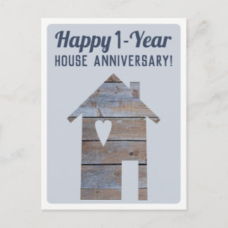 Postal Feliz publicación del 1er aniversario de casa
