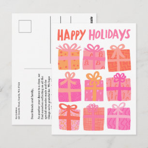 Postal FELIZ Regalos de VACACIONES Presenta PERSONALIZADO