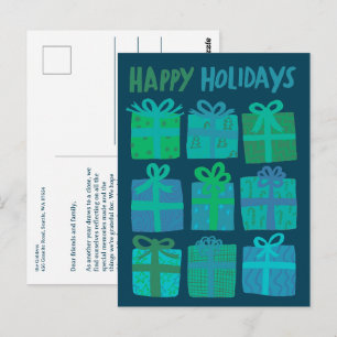 Postal FELIZ Regalos de VACACIONES Presenta PERSONALIZADO