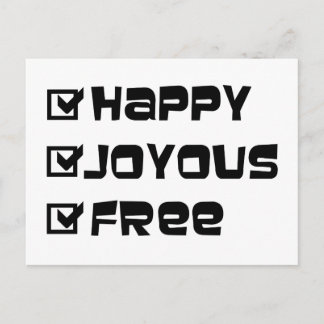 Postal Feliz regocijo gratis