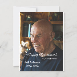 Postal Feliz retiro añada nombre foto años de servicio o