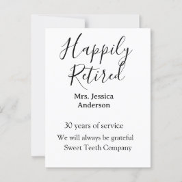 Postal Feliz retiro añadir nombre años de servicio jubila