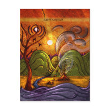 postal 'Feliz Samhain'