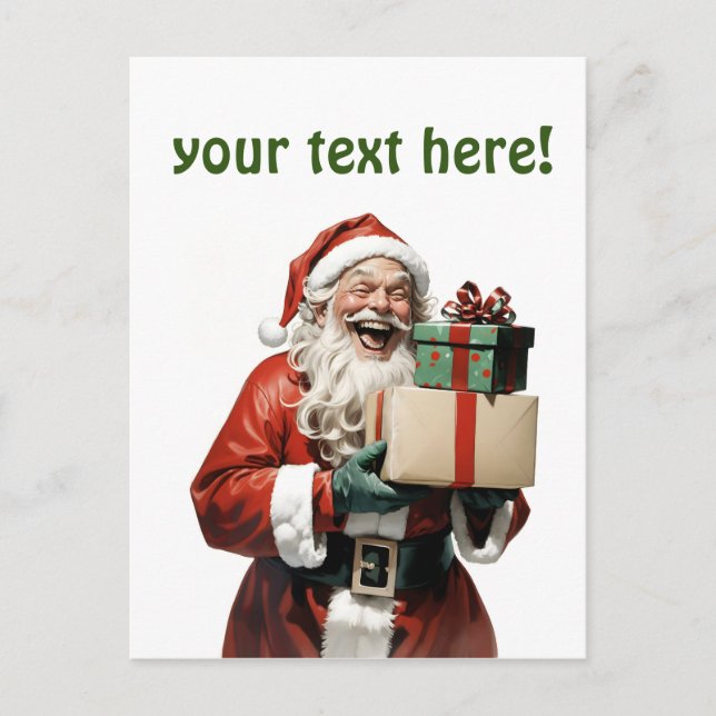 Postal feliz santa claus (Anverso)