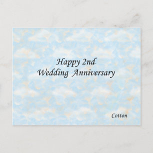 Postal Feliz segundo. Aniversario boda