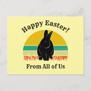 Postal Feliz Semana Santa Vieja Sunset Bunny Silhouette