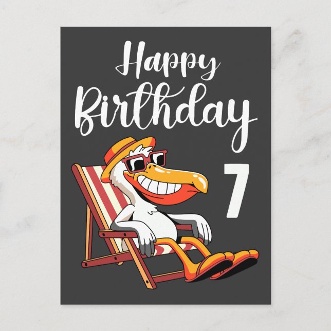 Postal feliz séptimo cumpleaños (Anverso)