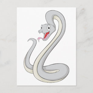 Postal Feliz serpiente negro de mamba