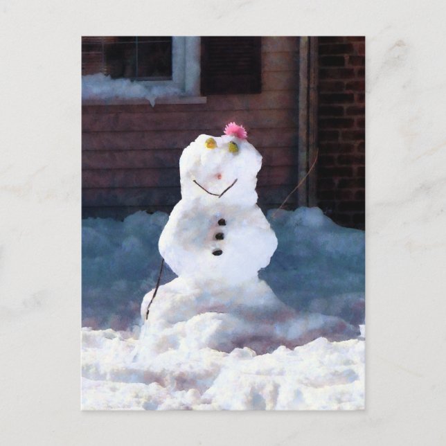 Postal Feliz Snowman (Anverso)