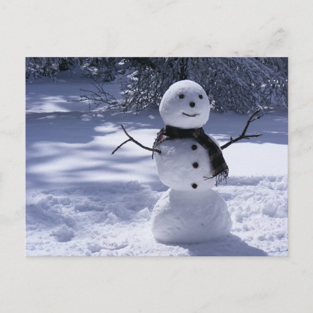 POSTAL FELIZ SNOWMAN 1 (Anverso)