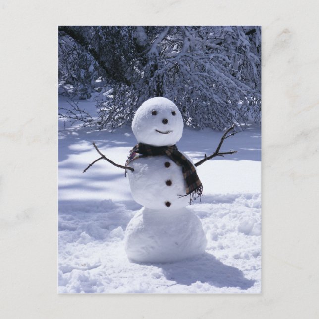 POSTAL FELIZ SNOWMAN 3 (Anverso)