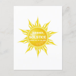 Postal Feliz solsticio de verano el día más largo del año