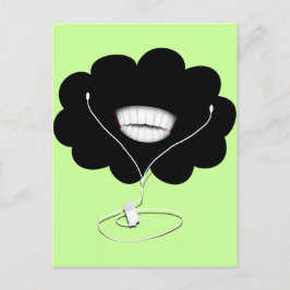 Postal Feliz sonrisa en la Nube Negra con Oídos