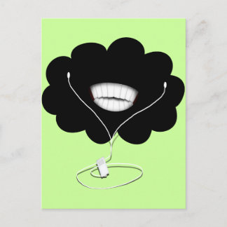 Postal Feliz sonrisa en la Nube Negra con Oídos