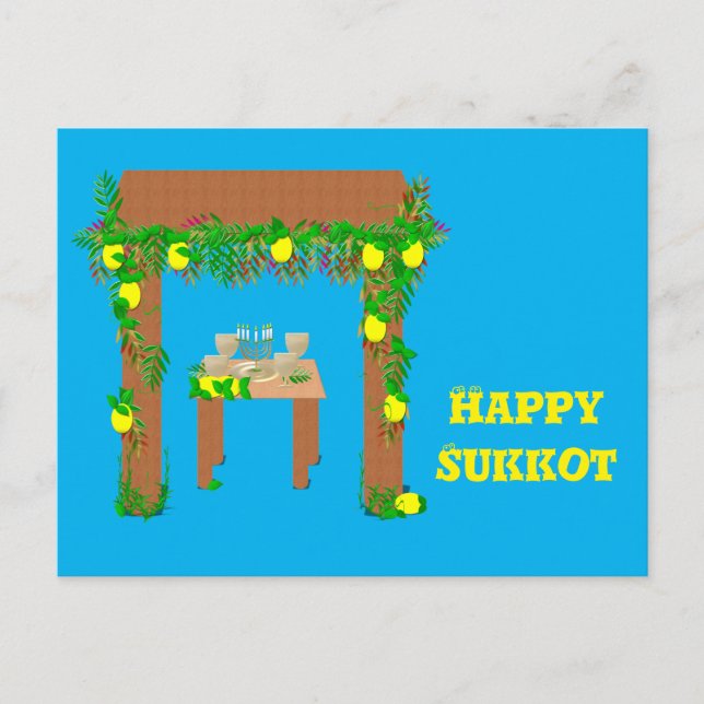 Postal Feliz Sukkot, personalizado (Anverso)
