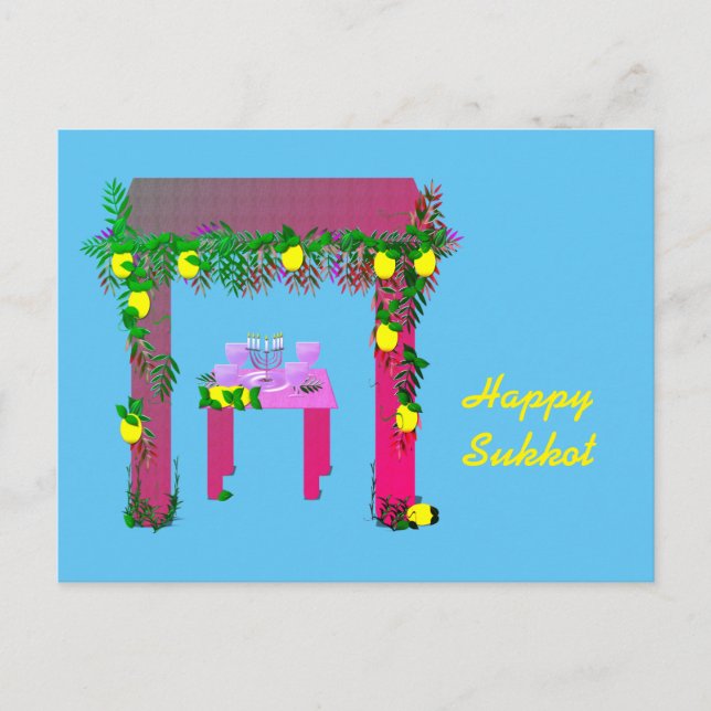 Postal Feliz Sukkot, personalizado (Anverso)