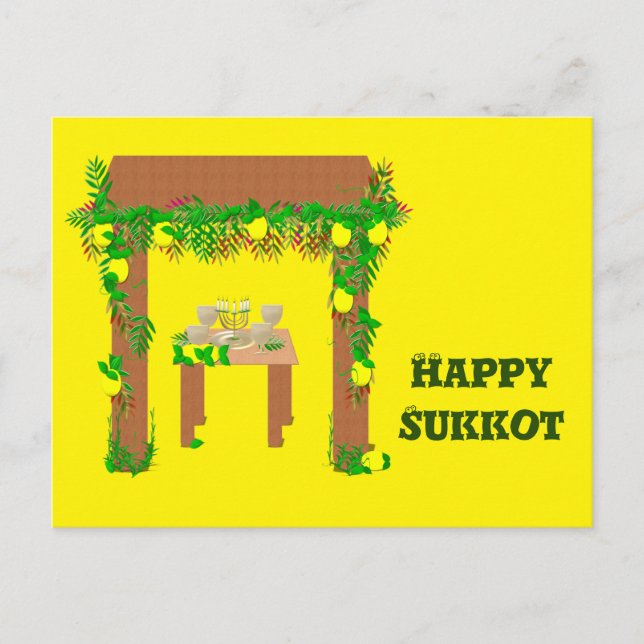 Postal Feliz Sukkot, personalizado (Anverso)