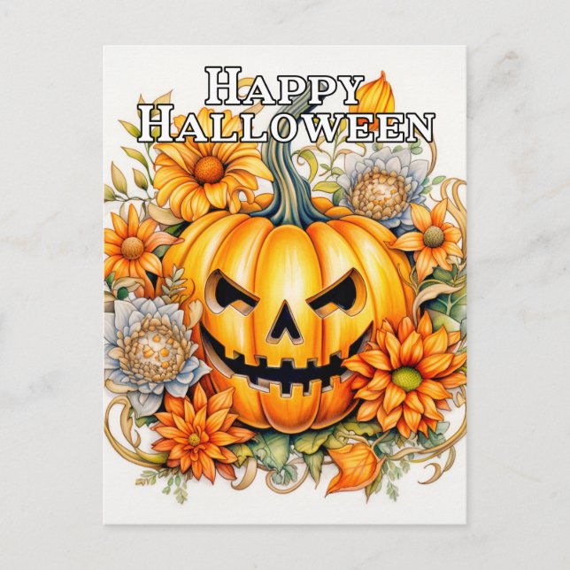 Postal Feliz Temporada de Calabazas (Anverso)