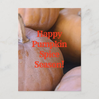 Postal ¡Feliz temporada de especias de calabaza!