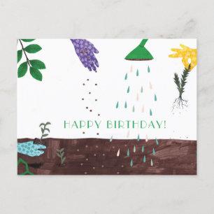 Postal Feliz Temporada de Jardinería Feliz Cumpleaños J
