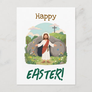 Postal Feliz temporada de Pascua, buenos deseos, Viernes