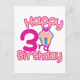 Postal ¡Feliz tercer cumpleaños!
