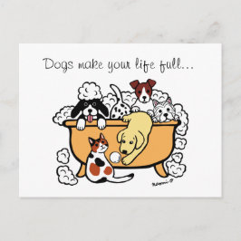 Postal Feliz tiempo de baño Personalizado Labrador Amaril