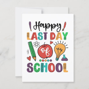 Postal Feliz Último Día De Estudiantes De Verano Escolar
