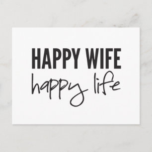 Postal Feliz vida a la esposa
