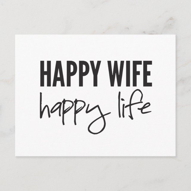 Postal Feliz vida a la esposa (Anverso)