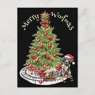 Postal Feliz Woofmas Diseño de Perro - Gran Danés