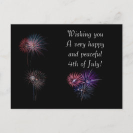 Postal Feliz y pacífico 4 de julio