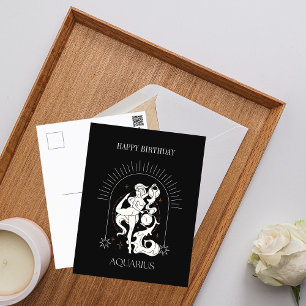 Postal FelizCumpleaños Zodiaco Acuario Místico