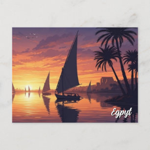 Postal Felucca del Nilo en Egipto