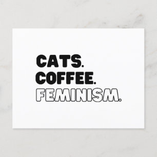 Postal Feminismo en el café de los gatos
