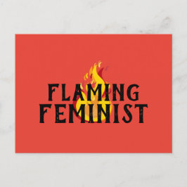 Postal Feminismo feminista de RBG flama 20 WM
