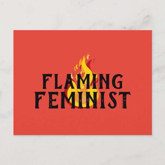 Postal Feminismo Feminista RBG Flama Diseño Base 20 (Anverso)