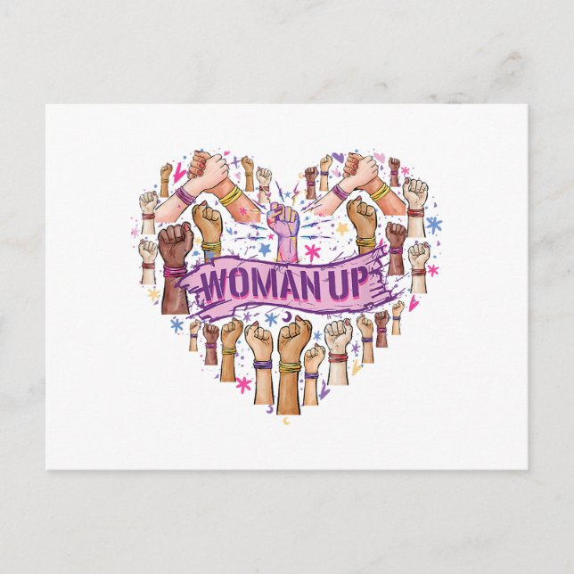 Postal Feminismo Fuerte empoderamiento feminista Feminis (Anverso)